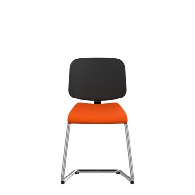 Lammhults_Add_chair_H46_chrome_orangeseat_purback_front.png