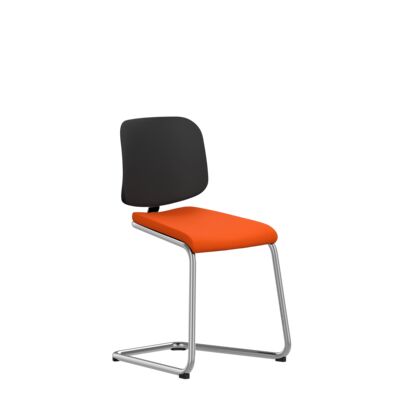 Lammhults_Add_chair_H46_chrome_orangeseat_purback_frontangle.png